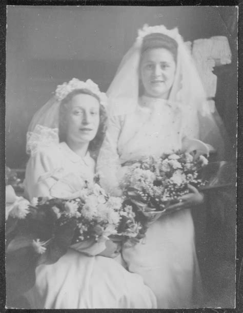 Close Up Portrait Of Two Jewish Brides Who Were Married In A Double
