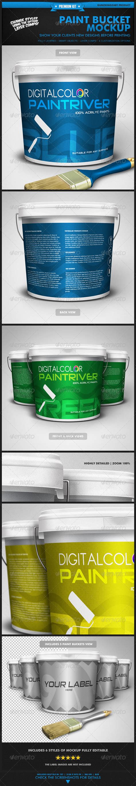 Download Paint Bucket Mockup - Premium Kit Download here: https ...