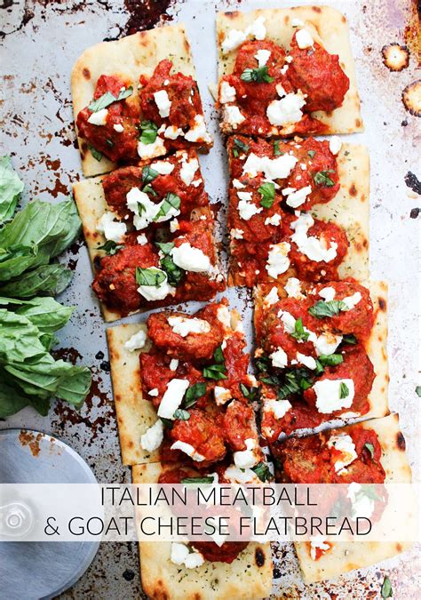 Italian Meatball And Goat Cheese Flatbread Dash Of Sanity