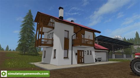 Fs17 Residential House With Garages Mod Simulator