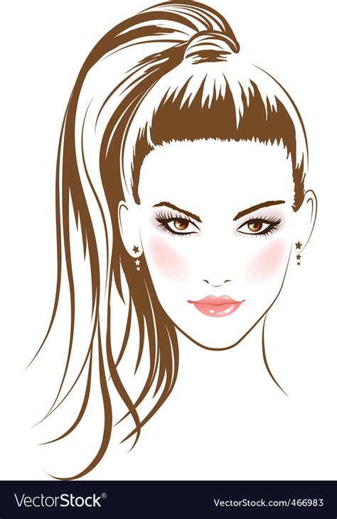 Glamour Girl Royalty Free Vector Image Vectorstock