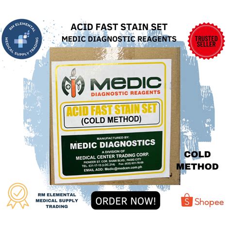 Acid Fast Stain Set Cold And Hot Method Medic Diagnostic Reagent Shopee Philippines