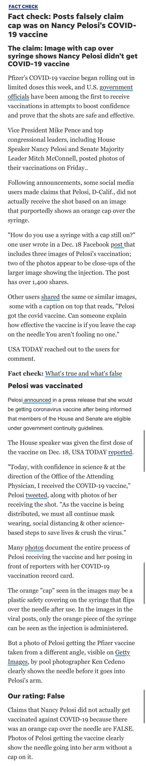 We're still learning how vaccines will affect the spread of. FACT CHECK Fact check: Posts falsely claim cap was on ...