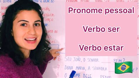 Pronome Pessoal Verbos Ser E Estar Aprender Portugu S Youtube Hot Sex Picture