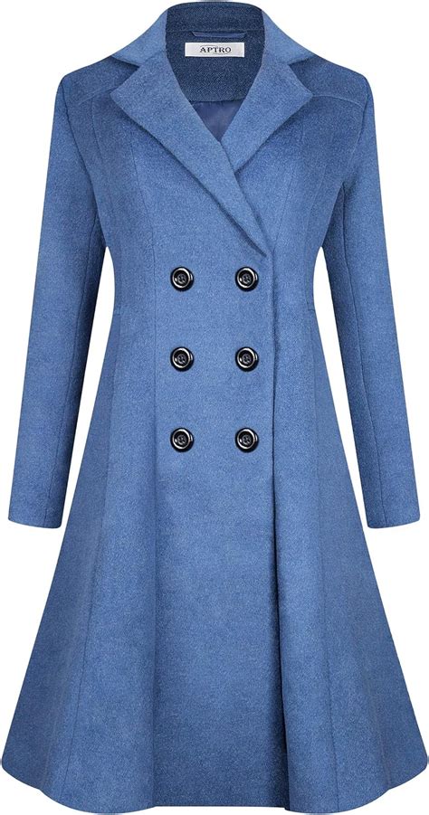 Amazon APTRO Women S Winter Wool Dress Coat Double Breasted Pea