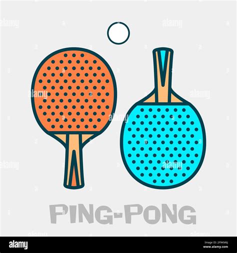 Ping Pong Paddle Vectors Stock Vector Images Alamy