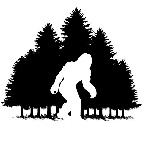 Bigfoot Sasquatch Silhouette Free Svg File Clipart Sv