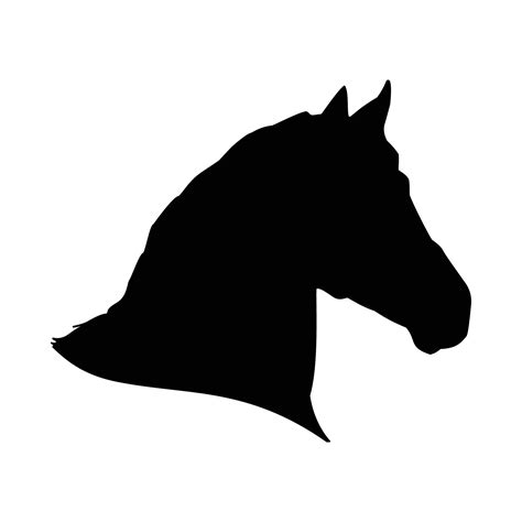 Horse Head Silhouette Vector Art Icons And Graphics For Free Download