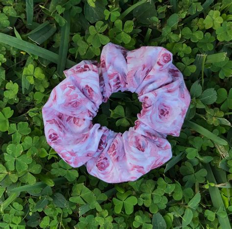 Rose Inspired Flower Scrunchie Single Scrunchie T For Etsy