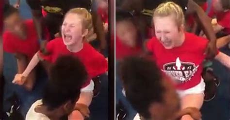 Cheerleader Cries And Screams In Agony As She S Forced To Do The Splits