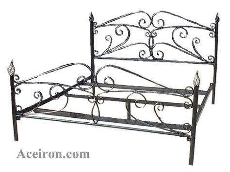 ace wrought iron custom iron scroll beds  clayton  bryant