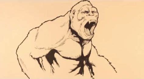 King Kong Drawing Easy King Kong Drawing Step By Step Drawing Guide By