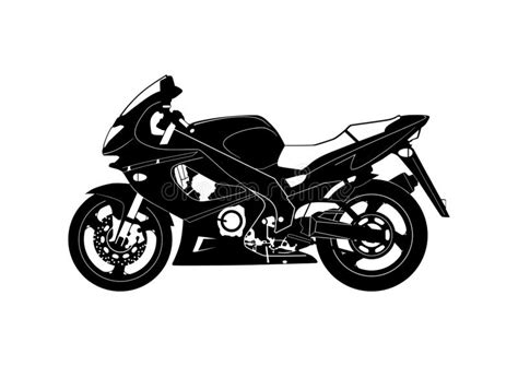 Silueta De Una Motocicleta De Carreras Moderna Ilustración Del Vector