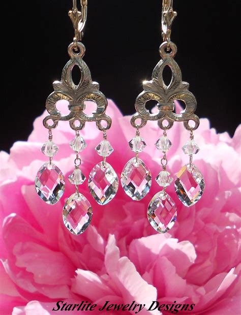 Fleur De Lis Crystal Chandelier Earrings Bridal Jewelry Flickr