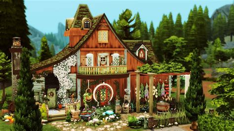 Witch Cottage 🍄 The Sims 4 Stop Motion Speed Build No Cc Youtube