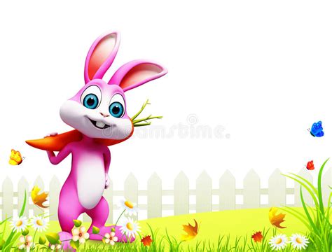 Easter Bunny With Carrot Stock Illustration Illustration Of Spring