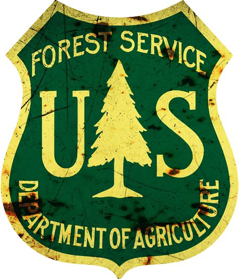 Distressed Us Forest Service Reproduction Country Sign 12x14