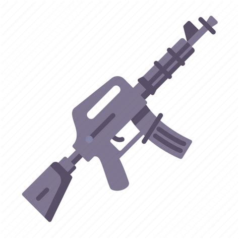 Assault Rifle Military Weapon Icon Download On Iconfinder