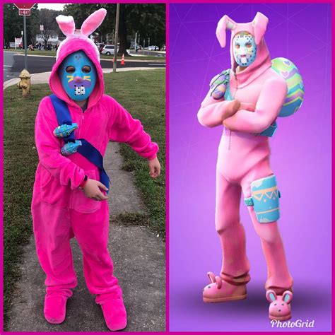 Rabbit raider is the male skin that's part of the pastel patrol package. DIY fortnite costume Rabbit Raider Skin | Easter bunny ...