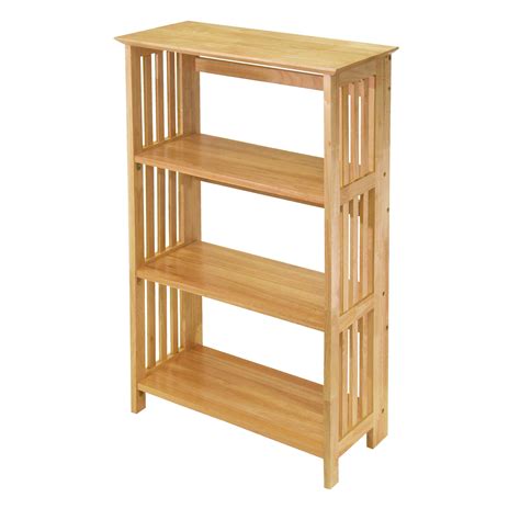 Winsome Wood Foldable 4 Tier Shelf Natural Kitchen And Dining