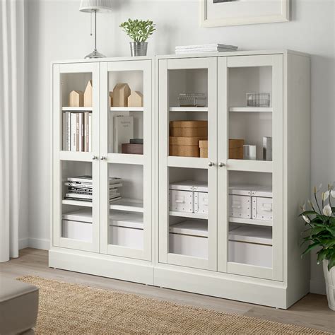 Havsta Storage Combination Wglass Doors White 162x37x134 Cm 633