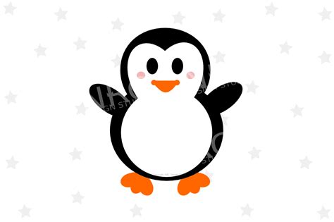 Cute Penguin SVG File (111086) | SVGs | Design Bundles