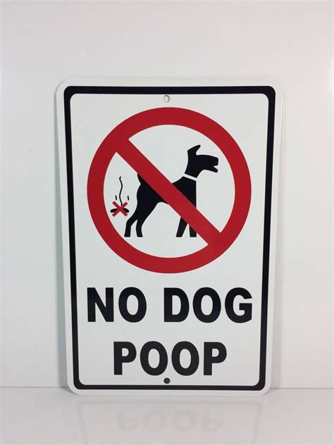 No Dog Poop Metal Yard Grass Lawn Sign New 3 Sizes Etsy
