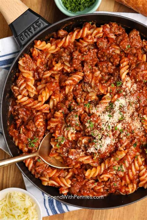 Fusilli With Meat Sauce Quick And Easy Shake Diet