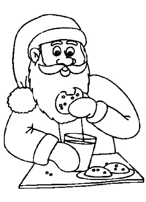 Free Santa Eating Cooking Coloring Sheet Homeschool Helper