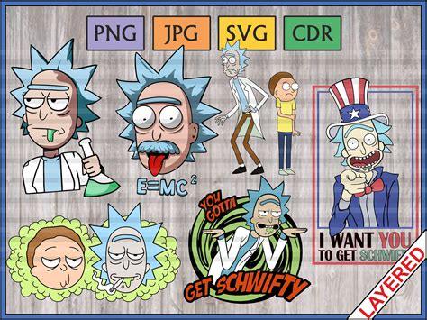 Rick And Morty Svg Png  Cdr Vectors Instant Download Etsy