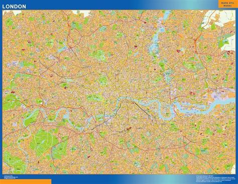 London Wall Map Digital Maps Netmaps Uk Vector Eps Wall Maps Sexiz Pix