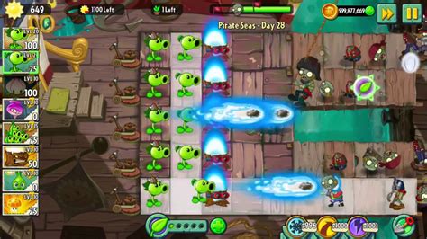Plants Vs Zombies 2 Gameplay Plants Repeater And Peashooter Partner