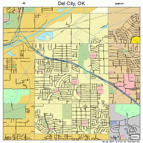 Del City Oklahoma Street Map 4019900