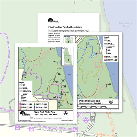 Pikes Peak State Park Trail Map Printable Download Iowa Parklands