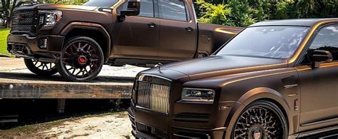 Satin Brown Gmc Hd On 24s And Rolls Cullinan On 26s Seem Like Perfect