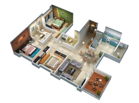 3 bedroom floor plans offer versatility and are popular with all kinds of families, from young couples to empty nesters. 25 Three Bedroom House/Apartment Floor Plans