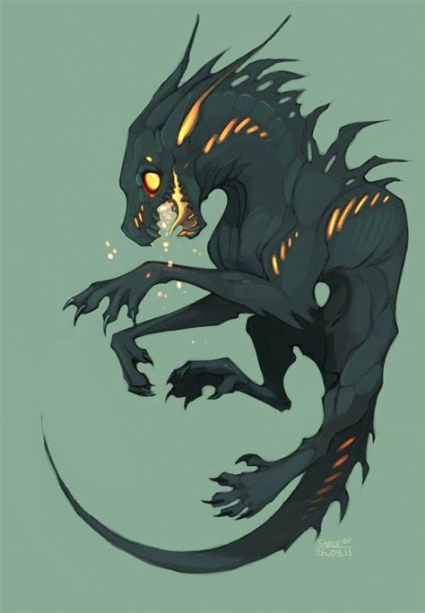 4 Dark Creature Design Creature Drawings Mythical Creatures Art