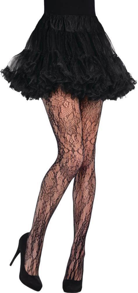 adult baroque lace stockings black party city