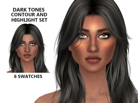 The Sims Resource Dark Contour And Highlight Set Tigerlilly