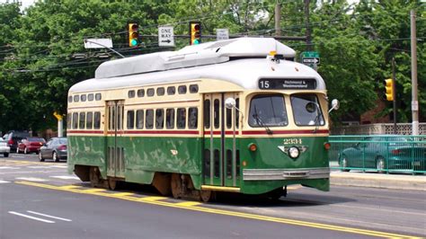 Septa Pcc Ii Trolley At 11 And Girard Historic Philadelphia Center City