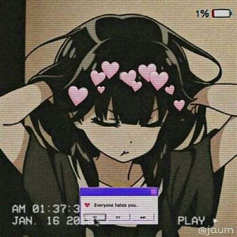 Ruokavalikko Aesthetic Profile Picture Sad Cute Anime