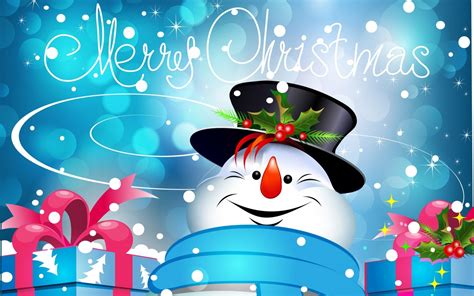 Snowman Merry Christmas Hd Background Wallpaper Cbeditz