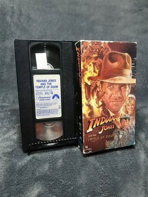 Indiana Jones And The Temple Of Doom Vhs Harrison Ford Black
