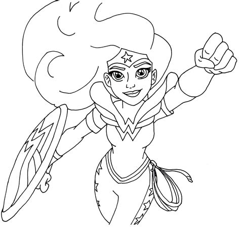 Free Printable Super Hero High Coloring Pages: Wonder Woman Super Hero