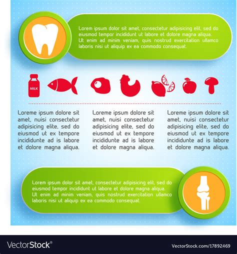 Healthy Nutrition Infographic Template Royalty Free Vector