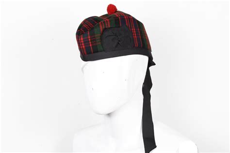 Scottish Glengarry Cap Traditional Military Piper Hat Kilt Cap Clan