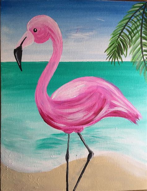 How To Paint A Flamingo Pintura De Lienzo Lienzos Pintados Cuadros