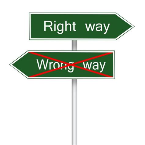 Right Way And Wrong Way Sign ⬇ Vector Image By © Devke
