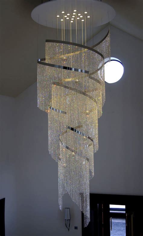 Contemporary Crystal Swoosh Chandeliers Ccc Ltd Contemporary