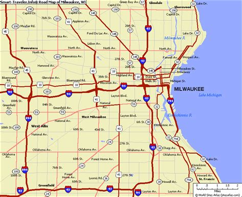Map Of Milwaukee Wisconsin Travelsmapscom